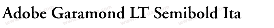 Adobe Garamond LT Semibold Italic字体转换